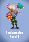 Anniversaire h&eacute;ros au milieu des ballons